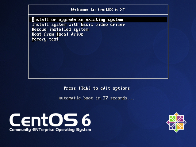 CentOS 6.2 Kurulumu - Welcome Screen